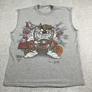 Chicago Bulls Shirt Mens XL Taz Looney Tunes 90s USA Basketball Vintage Tank Top